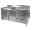 Modular Systems Kitchen Tidy Cabinet With Double Left Sinks - 1800mm W x 700mm D x 1050mm H