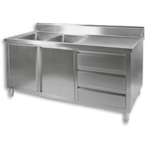 Modular Systems Kitchen Tidy Cabinet With Double Left Sinks Dsc-1800l-h