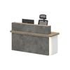 Modern Furniture JARIN  Reception Desk Right Panel - Carbon Grey & White Colour