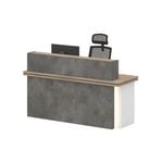 Modern Furniture JARIN  Reception Desk Right Panel - Carbon Grey & White Colour