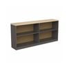 Olg Ekosystem Bookcase New Oak With Charcoal W1600mm X D300mm X H720mm