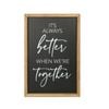 Maine & Crawford MDF Better Together 36x24cm Plaque - Black