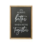 Maine & Crawford MDF Better Together 36x24cm Plaque - Black