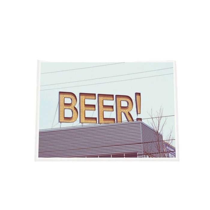 Galrie Vintage Beer Sign Fine Art Photography Print, White Frame, 50 x 70cm (20 x 28inch)