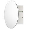 CIBO 600mm White Circle Mirror Shaving Cabinet
