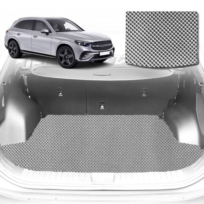6D Diamond Car Boot Mat for All-new Mercedes-Benz GLC (X254)2023-Current-Cargo Mat-Grey-Outback GT