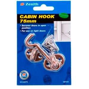 Zenith Cabin Hook 75mm Florentine Bronze