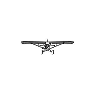 Ignite Laser CubCrafters Carbon Cub - Light Sport / Bush Aircraft Silhouette Metal Wall Art Coated Black 15.7 inch - 40 cm