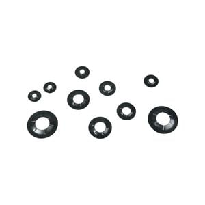 Pinnacle Black Assorted Shaft Rings - 12 Pack