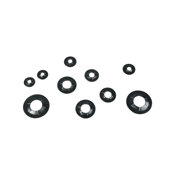 Pinnacle Black Assorted Shaft Rings - 12 Pack