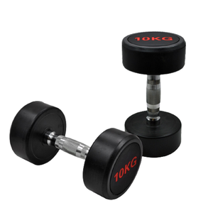 2 Pack of 10kg - Total 20kg Rubber Coated Dumbbell Hand Weight - Rubber Dumbbell