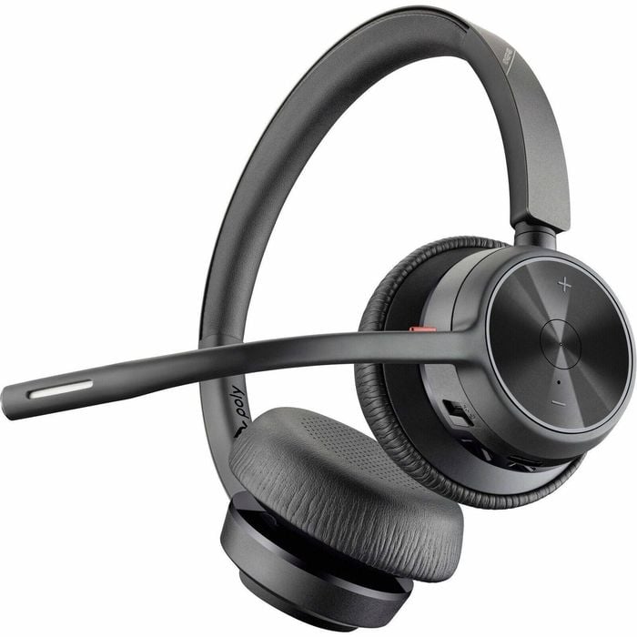 Poly Voyager 4300 Uc 4320 Wireless On-ear, Over-the-head Stereo Headset - Black - Siri, Google Assistant - Binaural