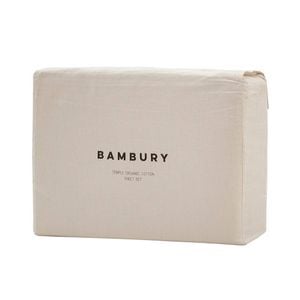 Bambury Temple Organic Cotton Sheet Set - Pebble - Split King