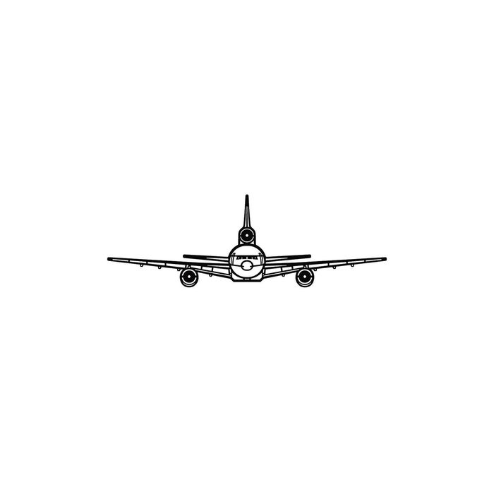 Ignite Laser Lockheed L-1011 TriStar - Widebody Commercial Airliner Silhouette Metal Wall Art Coated Black 47 inch - 120 cm