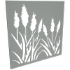 ProtectorAl 300-1200w x 300-1200h Palladium Silver Bullrush Unframed Solid Aluminium Decorative Panel