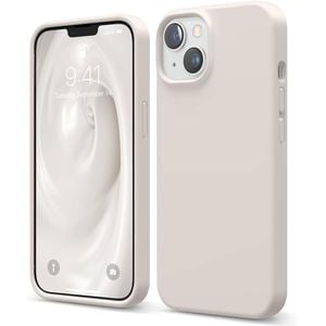 Silicone Phone Case For iPhone 13 Shockproof Microfiber Lining - Beige
