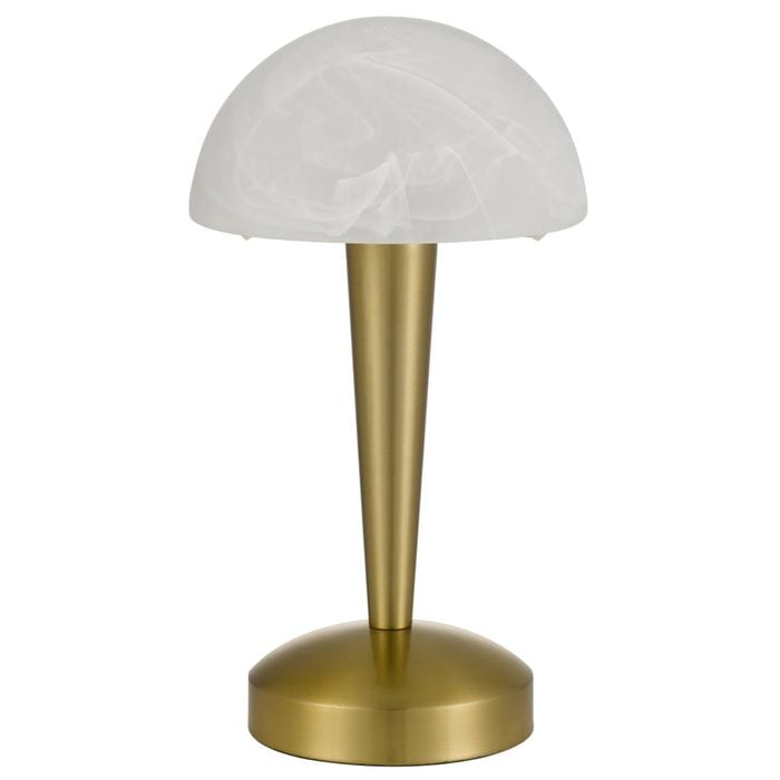 Telbix Mandel Contemporary Table Desk Lamp Light Metal Antique Gold Polished