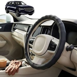 Australian Goose Steering Wheel Cover for Genesis GV80 2021 - Current Circle Black