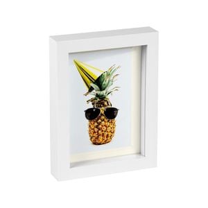 Nicola Spring 5" X 7" White 3d Box Photo Frame - 4" X 6" Mount