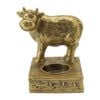 Willow & Silk Resin 11.5cm Antique Gold Cow Tealight Candle Holder