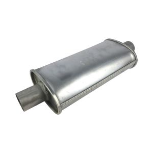 Redback 2" Performance Muffler Centre/centre - 5" X 3" Oval, 12" Long, Aluminised Steel