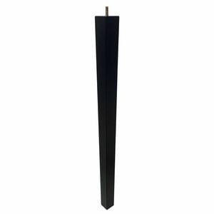 Adoored 53 - 40 x 730mm Black Pine Tapered Square Furniture Leg