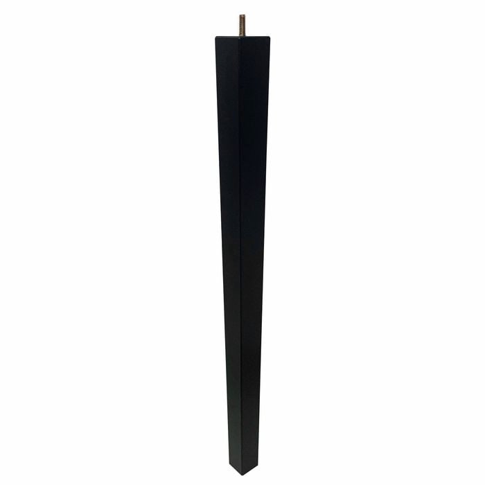 Adoored 53 - 40 x 730mm Black Pine Tapered Square Furniture Leg