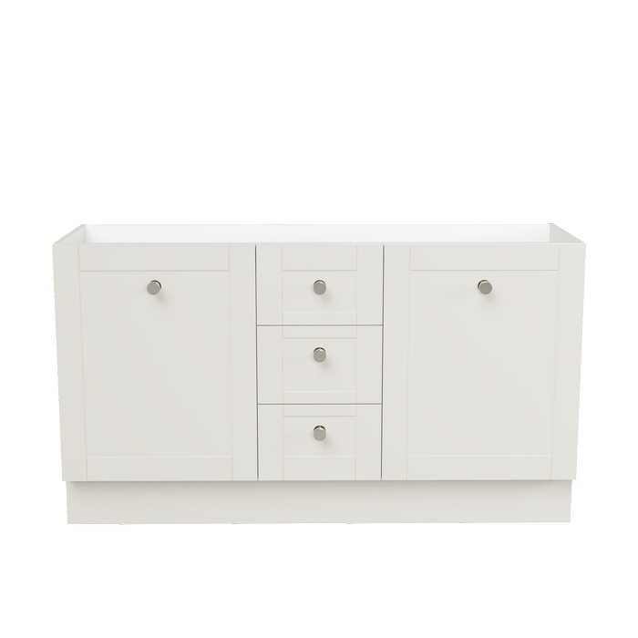 New England Joinery 1500mm Diadem Floorstanding Double Bowl Vanity - Cabinet Only
