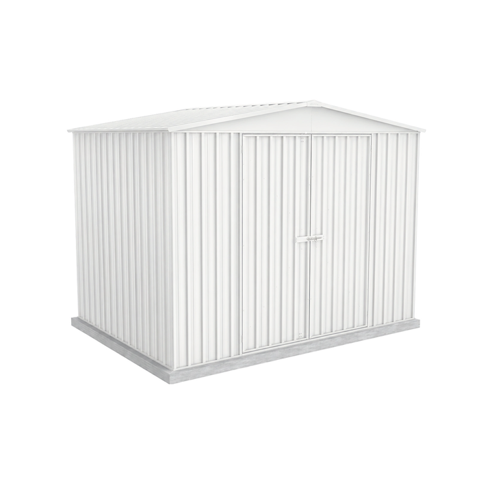 Absco Sheds 3.00m x 2.18m x 2.30m Surfmist Double Door Highlander Garden Shed 