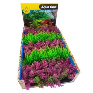 Aqua One Ecoscape Foreground Catspaw Pk/hair Grass GN Mix Plastic Plant Punnet  - 5pk (28368)