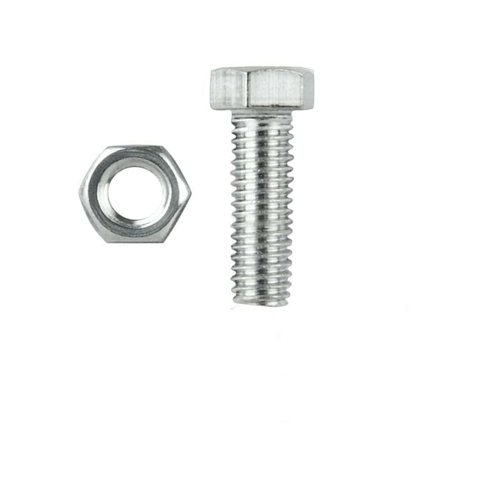 Pinnacle M4 x 35mm Stainless Steel Hex Head Bolts And Nuts - 6 Pack