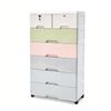 6-Layer Drawer Storage Cart Plastic Anti-fall Dresser Organizer with Casters