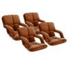 SOGA 4X Foldable Recliner Chair with Armrest Coffee