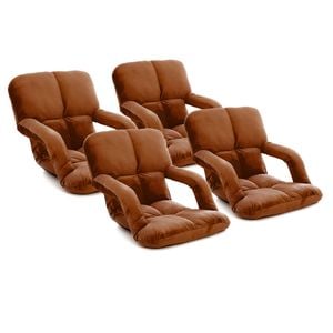 SOGA 4X Foldable Recliner Chair with Armrest Coffee