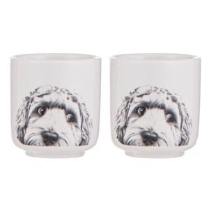 Ashdene Peeking Pups Oodle Set Of 2 Egg Cups