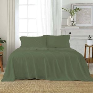 J Elliot Home 1200TC Cotton Rich King Sheet w/Pillowcases Set - Olive