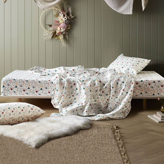 Happy Kids Dino Mania Green Cotton Sheet Set Single