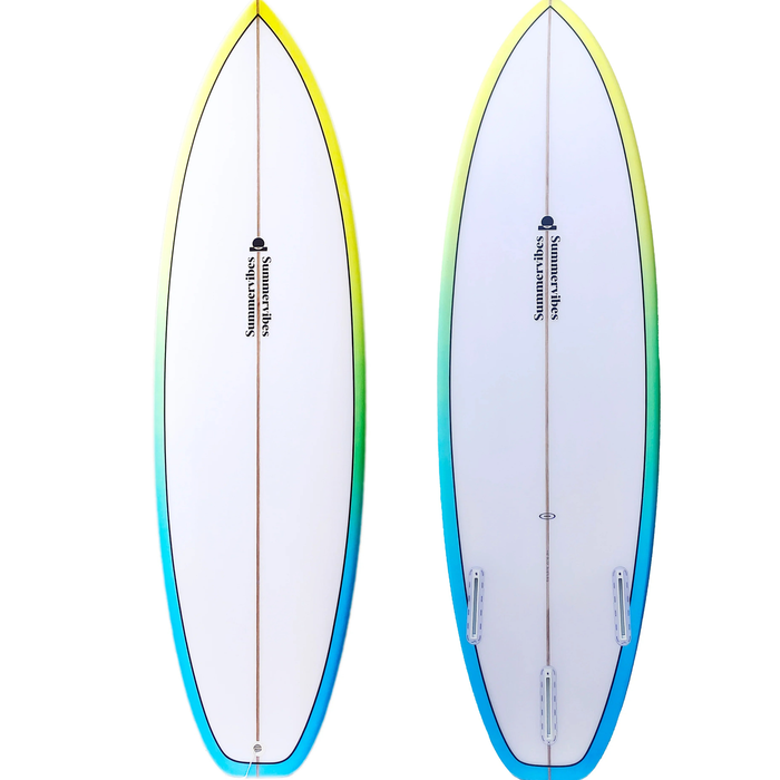 Summer Vibes Fish Swallow Tail Surfboard - Red - Red / Black, 6'2" X 21 1/2" X 2 3/4" 42.4l