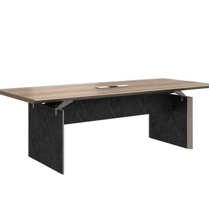 Knight 240cm Boardroom Table Conference Room Tables - Brown Oak