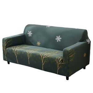 Catzon 4 Seater Stretch Sofa Cover Non-slip Polyester Printing Elastic Bottom