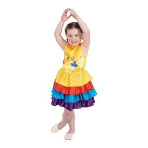 The Wiggles Wiggles Ballerina Multi-Coloured Costume Dress Up Halloween 3-5y