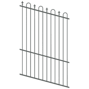 ProtectorAl 0350-1200W x 1800H Monument Loop & Spear Top Pool Fence Panel Raked Up to 15º