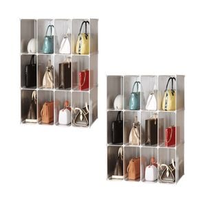 Soga 2x 3-tier Stackable Bag Organiser
