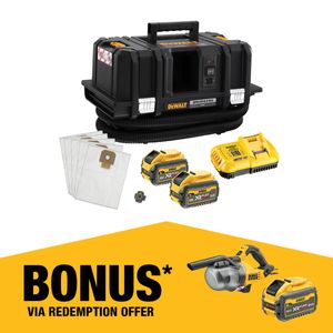 DeWALT 54V FlexVolt XR Cordless M-Class Wet/Dry Vacuum Dust Extractor Kit DCV586MT2-XE