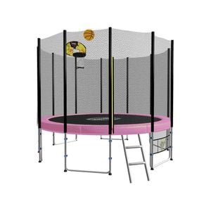 Kahuna Blizzard 10ft Trampoline With Basketball Set Pink