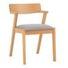 Modern Furniture Zola 50x78cm Dining Chair - Oak & Light Grey