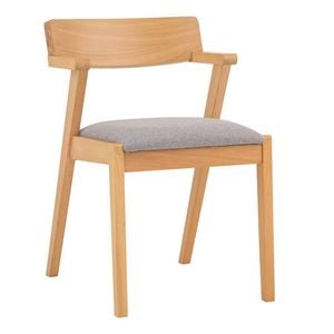 Modern Furniture Zola 50x78cm Dining Chair - Oak & Light Grey