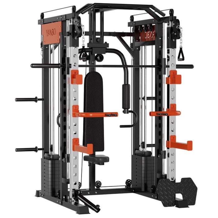 SmartFit M1 Ultra Smith Machine Home Gym with Leg Press & Chest Fly 130kg Pin Loaded with Attachments
