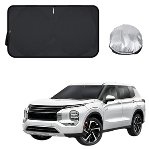 Front Windscreen Sun Shade for Mitsubishi Outlander 2003 - 2006 (CU/ZE/ZF) - Standard 150 x 85 cm - Black