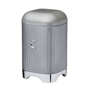 Kitchencraft Lovello Geometric Retro Coffee Canister Jar 19cm Shadow Grey